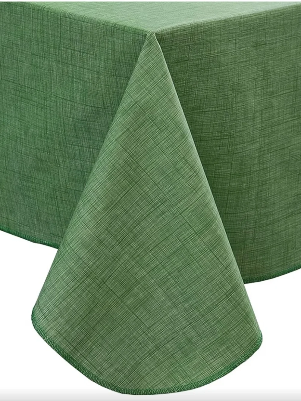 Vinyl  Green Waterproof, Wipeable Flannel Backed Tablecloth 60x84